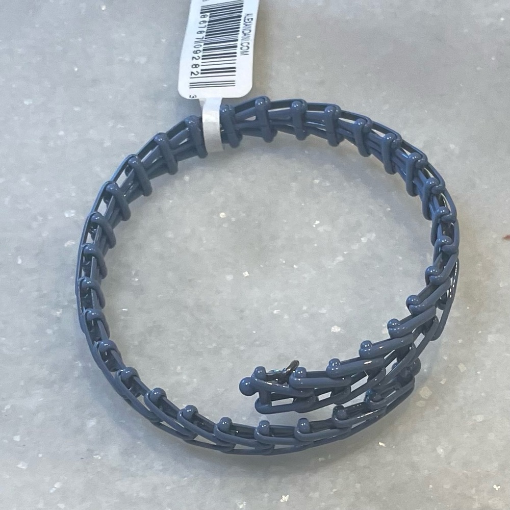 Alex & Ani NWT Vintage 66 Chevron Wrap Bracelet in Blue Stone 119